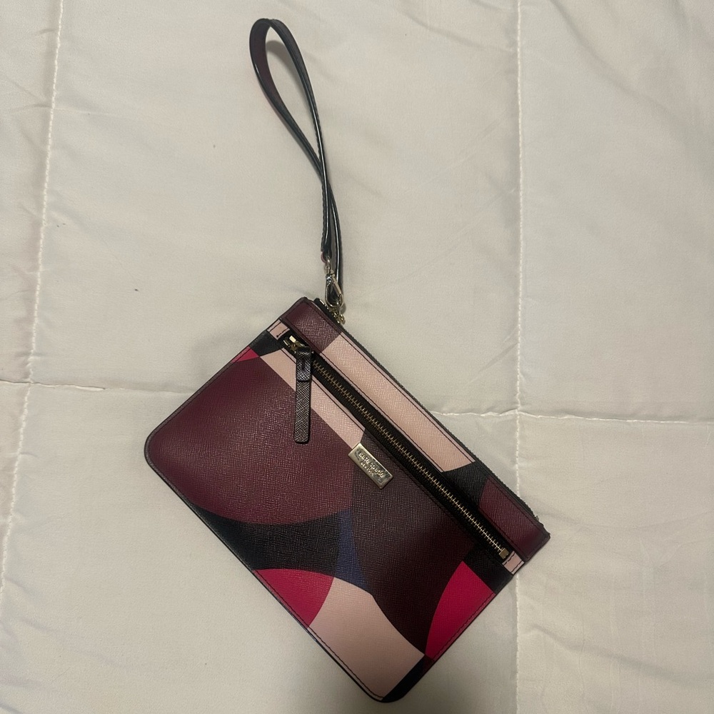 Colorful Authentic Kate Spade wristlet wallet.
